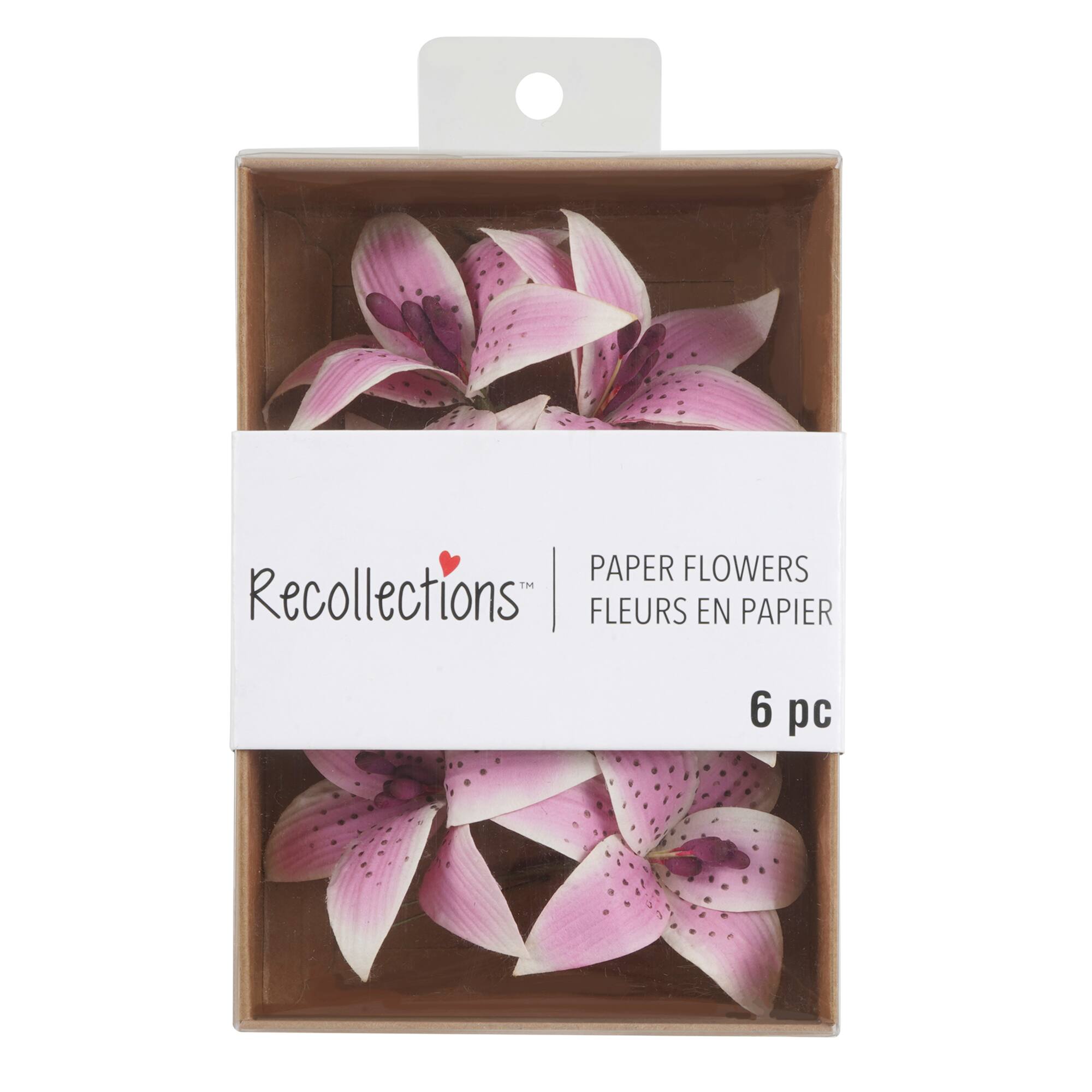 Pink Tiger Lily Paper Flowers by Recollections™, 6ct.